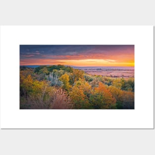 Colorful autumnal landscape Posters and Art